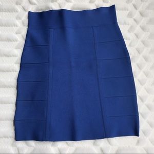 BCBGMaxAzria; Blue Bandage skirt